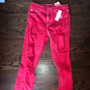 Garage Red Ripped Jeans